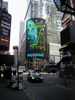 Nasdaq Building, Times Square<br>Location: <a href="https://www.google.com/maps/search/?api=1&query=40.75691,-73.98673" target="_new">West 43st St, near 7th Ave</a>